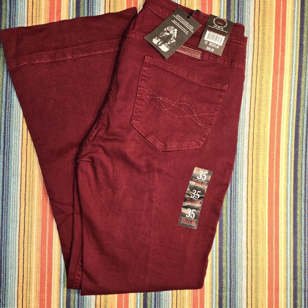 Cowgirl Tuff Burgundy Flares